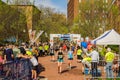 Finish Line of the 2019 Blue Ridge Marathon Ã¢â¬â Roanoke, Virginia, USA Royalty Free Stock Photo